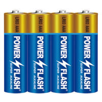 Батарейка щелочная Power Flash AAA (LR03), 1.5 В, 4 шт