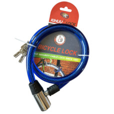 Замок велосипедний тросовий KIHUU LOCK 185, 15×100 см, 2 ключі, 1 шт