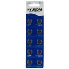 Батарейка лужна Hyundai LR1130 (AG10), 1.5 В, 10 шт