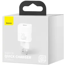 Зарядний пристрій Baseus Super Si CCSUP-B02 (1Type-C/20W) (білий)
