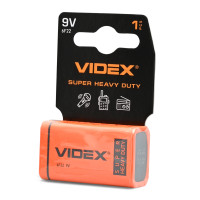 Батарейка цинково-углеродистая Videx Крона 9 В (6F22), 24 шт