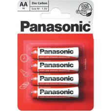 Батарейка цинково-вуглецева Panasonic AA (R6), 1.5 В, 4 шт
