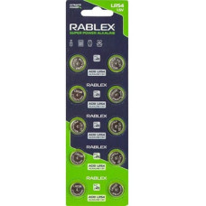 Батарейка лужна Rablex LR1130 (AG10), 1.5 В, 10 шт
