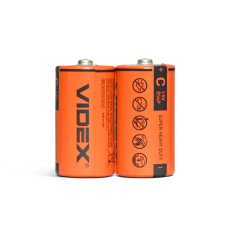 Батарейка цинково-вуглецева Videx C (R14), 1.5 В, 24 шт