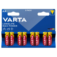 Батарейка лужна Varta Max Power AA (LR6), 1.5 В, 8 шт