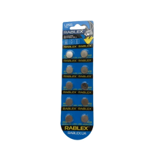 Батарейка лужна Rablex LR55 (AG8), 1.5 В, 10 шт