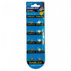 Батарейка лужна Rablex LR48 (AG5), 1.5 В, 10 шт
