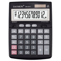 Калькулятор настольный Daymon DM-2511 12-разрядный черный, 1 шт.