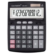 Калькулятор настільний Daymon DM-2511 12-розрядний чорний, 1 шт