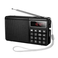 Радіоприймач HOCO HI50, порт., AM/FM, BT5.3, USB/TF, AUX, 1200мАг, LED, 1x18650, ліхтар, чорний