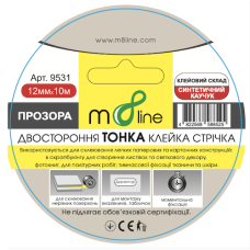 Двостороння клейка стрічка m8line ТОНКА 19х10м (1/240)