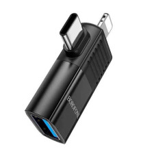 Перехідник OTG Borofone BV18 Lightning - Type-C - USB2.0 (чорний)
