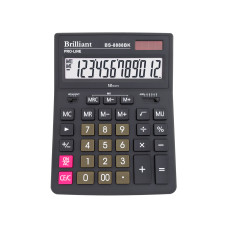 Калькулятор настільний Brilliant BS-8888BK 12-розрядний чорний, 1 шт