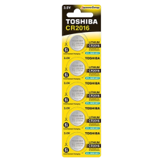 Батарейка літієва Toshiba CR2016, 3 В, 5 шт
