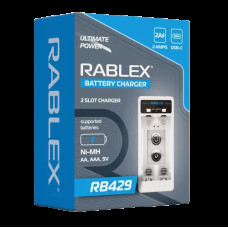 Зарядний пристрій Rablex RB-429 (2 канали AA/AAA/Крона)