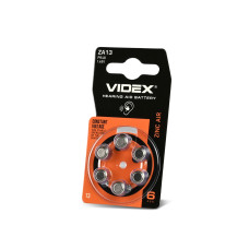 Батарейка цинк-повітряна Videx ZA13 (PR48), 1.45 В, 6 шт
