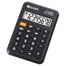 Калькулятор кишеньковий Eleven LC-210 NR 8-розрядний чорний, 1 шт