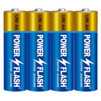 Батарейка лужна Power Flash AA (LR6), 1.5 В, 4 шт