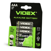 Батарейка лужна Videx AAA (LR03), 1.5 В, 12 шт