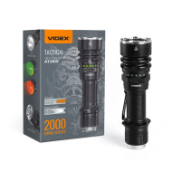Тактичний ліхтар VIDEX VLF-AT265, 2000 Лм, 6500K, білий+червоний+зелений