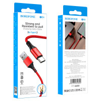 USB Кабель Borofone BX54 USB-Type-C (3A/1м) (черный)