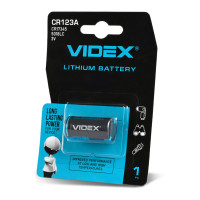 Батарейка літієва Videx CR123A, 3 В, 1 шт