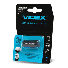 Батарейка літієва Videx CR123A, 3 В, 1 шт