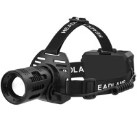 Ліхтар налобний BL-2322 TG+3LED RGB 3x18650, Type-C, Zoom