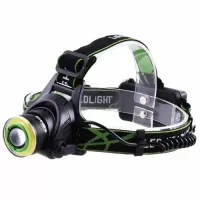 Фонарь налобный BL-T106/BL-6677 T6+COB 2x18650, Zoom, 220/12V