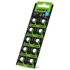 Батарейка лужна Videx AG3 (LR41/384), 1.5 В, 10 шт