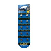 Батарейка лужна Rablex LR41 (AG3), 1.5 В, 10 шт