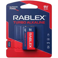 Батарейка лужна Rablex Turbo Alkaline Крона 9 В (6LR61), 1 шт