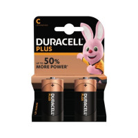 Батарейка лужна Duracell C (LR14), 1.5 В, 2 шт