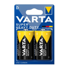 Батарейка цинково-вуглецева Varta Super Heavy Duty D (R20), 1.5 В, 2 шт