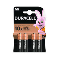 Батарейка лужна Duracell AA (LR6), 1.5 В, 4 шт