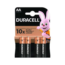 Батарейка лужна Duracell AA (LR6), 1.5 В, 4 шт