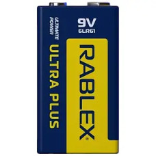 Батарейка лужна Rablex Ultra Plus Alkaline Крона 9 В (6LR61), 10 шт