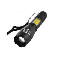 Ліхтар ручний BL-T6-29S XPE+COB Акумуляторний, Zoom, Затискач