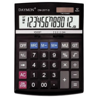 Калькулятор настільний Daymon DM-2677B 12-розрядний чорний, 1 шт