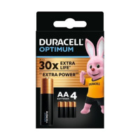 Батарейка лужна Duracell Optimum AA (LR6), 1.5 В, 4 шт