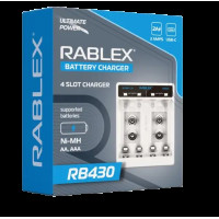 Зарядний пристрій Rablex RB-430 (4 канали AA/AAA/Крона)