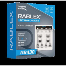 Зарядний пристрій Rablex RB-430 (4 канали AA/AAA/Крона)