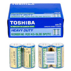 Батарейка цинково-вуглецева Toshiba D (R20), 1.5 В, 20 шт