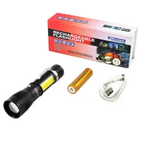 Ліхтар ручний Police BL-2545/W545 T6+COB 18650, Zoom, Затискач