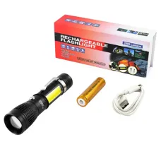 Ліхтар ручний Police BL-2545/W545 T6+COB 18650, Zoom, Затискач