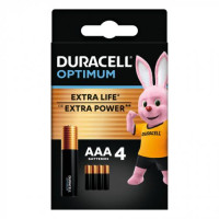 Батарейка щелочная Duracell Optimum AAA (LR03), 1.5 В, 4 шт