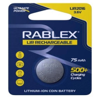 Акумулятор Li-ion Rablex LIR2016, 75 мА·год, 3.7 В, 1 шт