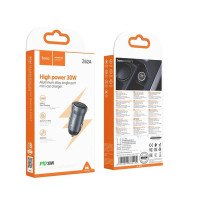 АЗП HOCO Z62A, 30W, PD, 1xType-C, Сірий