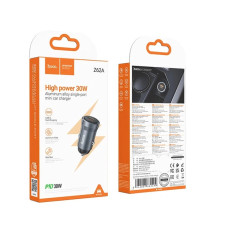 АЗП HOCO Z62A, 30W, PD, 1xType-C, Сірий