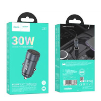 АЗП HOCO Z57, 30W, PD, 1xType-C, Сірий